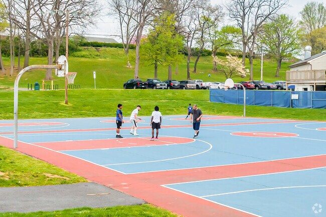 Shoot hoops with friends in West Wyomissing at Red Caboose Park.