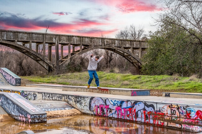 Volonte Skate Park in Anderson offers unique scenery.