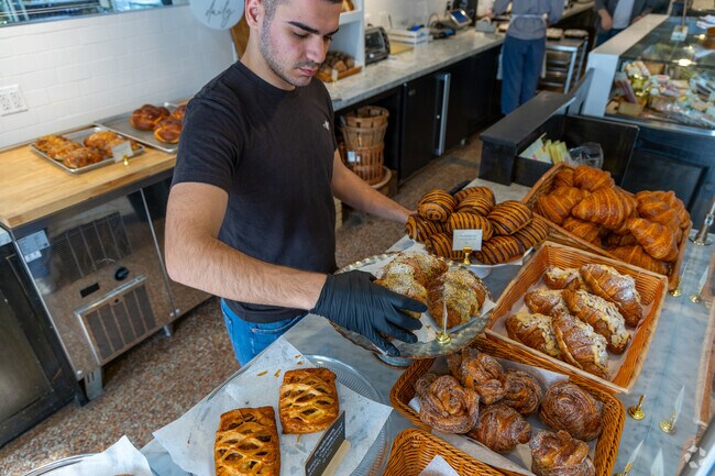 The bakery at the Stockton Market offers delicious baked goods, artisanal bread, and fresh pastries.