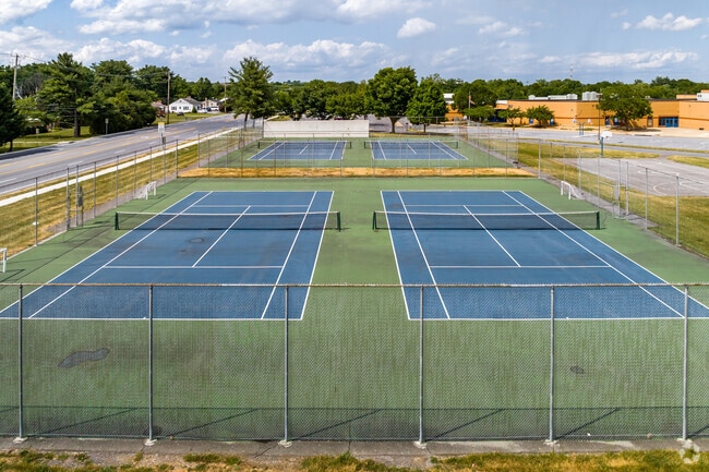 Ballenger Creek Middle School has multiple sports courts.