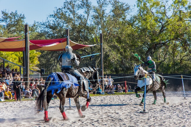The jousting show is a must see at the Sarasota medieval fair.