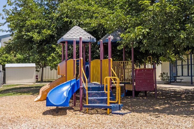 There are multiple playgrounds at Scandinavian Middle School in Fresno.