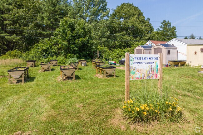 The West Bath School community garden.
