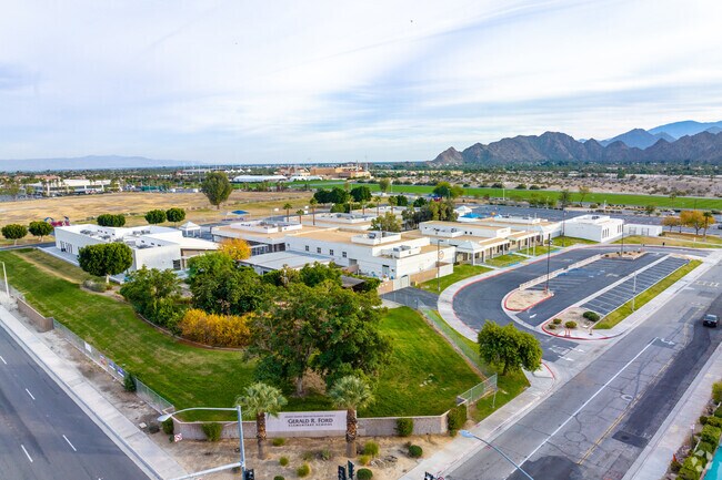 Gerald R. Ford Elementary offers a sprawling campus when viewed from above.