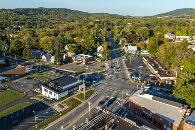 Most of Hamburg's businesses reside near the intersection of Vernon Ave and the Hamburg Tpke.