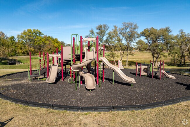 Kids can run around on the playground at Krizek Park.