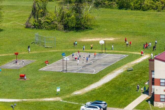 Kids enjoy the playing at the playground at Marshall Elementary School.