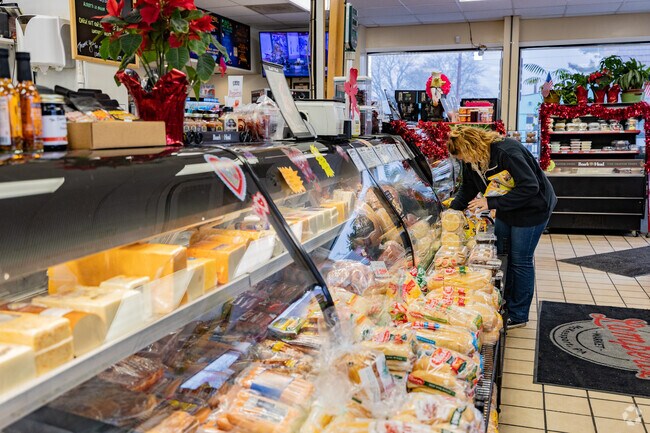 Boston residents visit near by Lampert's Fine Meats & Deli for a variety of meats and cheese.
