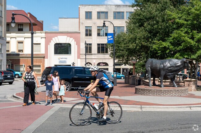 Downtown Durham is about a 7 minute drive from Patterson Place.