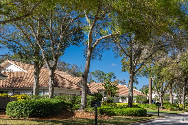Wyndemere features tree-lined roads with Mediterranean style single family homes.