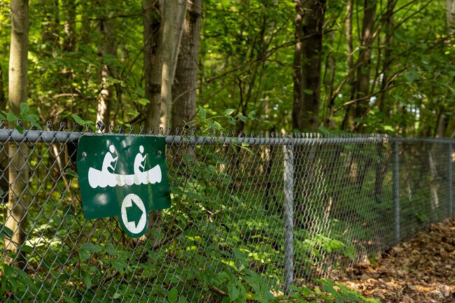 A pathway leads visitors to Flushing Township Nature Park which has a kayak launch.