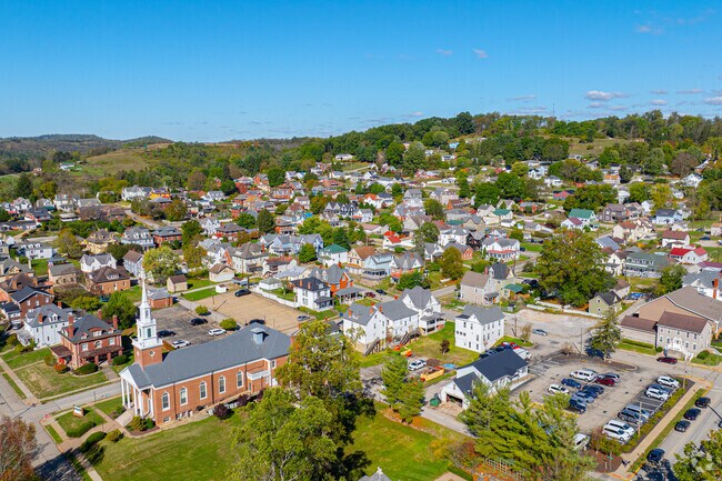 Downtown Franklin Township Greene offers a charming small-town atmosphere.