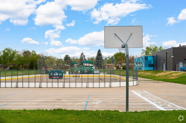 Just outside the Secrest Recreation Center, you'll find basketball and an ice rink.