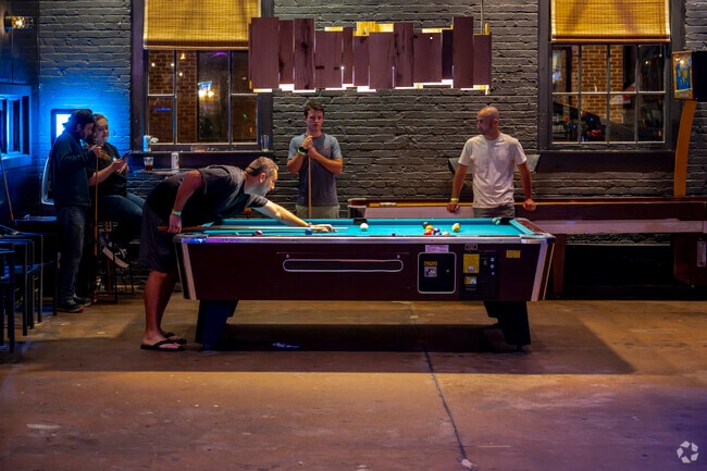 The Press Club's pool table is popular with Longwood University students.