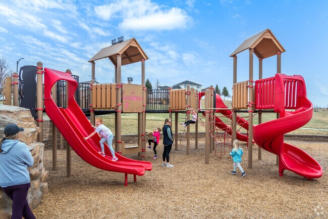 New Generations Park has plenty of slides for kids to choose from.
