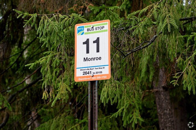 Public transportation is easily accessed on Monroe Avenue in Pittsford.