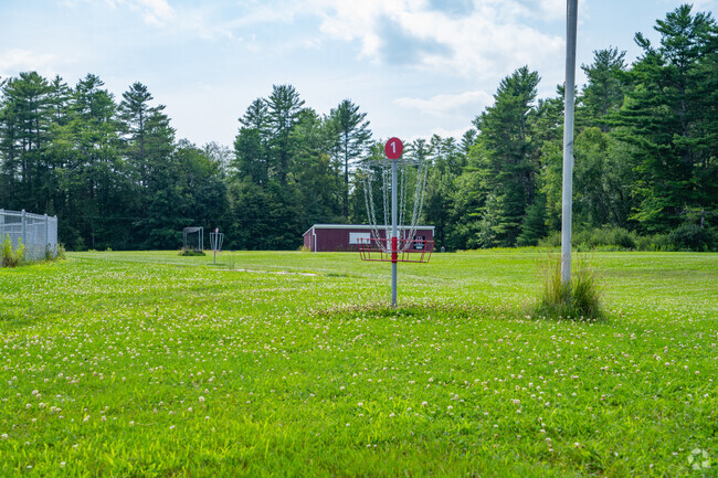 Nokomis Regional Middle School/High School students can play disc golf on campus.