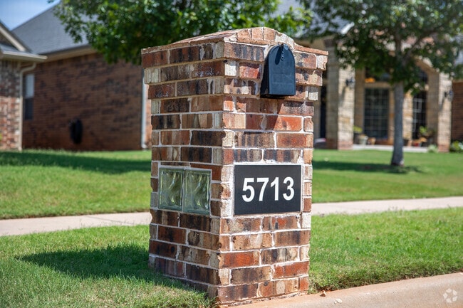 Brick mailboxes are common throughout Deer Creek.