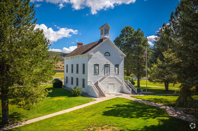 The Historic Pine Valley Chapel was built in the 1800s and welcomes visitors for worship.
