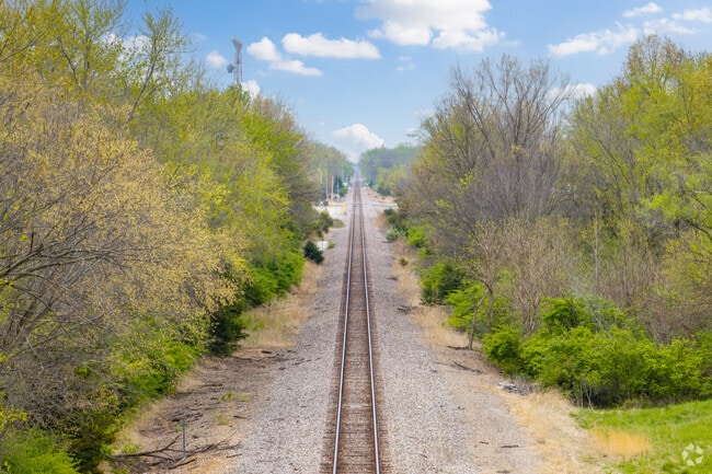The Wabash and Norfolk railroads run through the heart of Moberly.