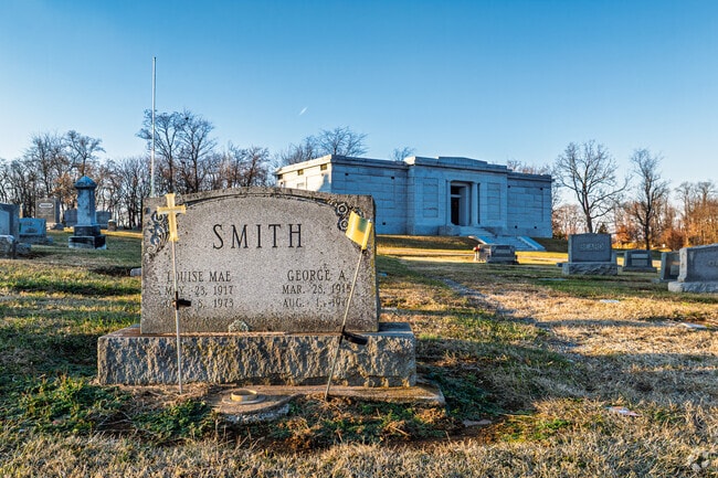 Nearby Veterans Park borders a cemetery that Cavetown residents can visit for quiet reflection.