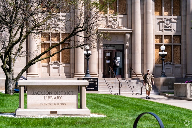 Book lovers visit the Downtown Jackson District Library just minutes from Cascades.