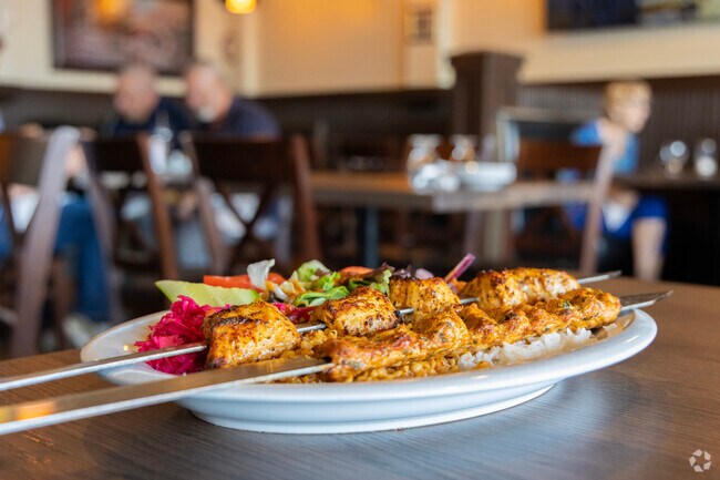 Bayshore Mediterranean in Ballast Point has delicious kebabs.