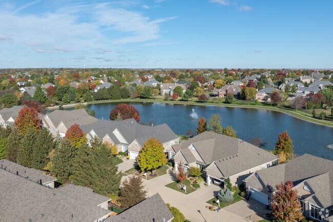 Hawthorne is an upscale community with a small park and pond with a walking path.