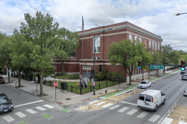 Columbus Elementary School is located in the Ukrainian Village neighborhood.