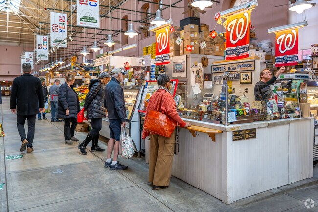 Eastern Market in Capitol Hill is full of food vendors and even a restaurant.