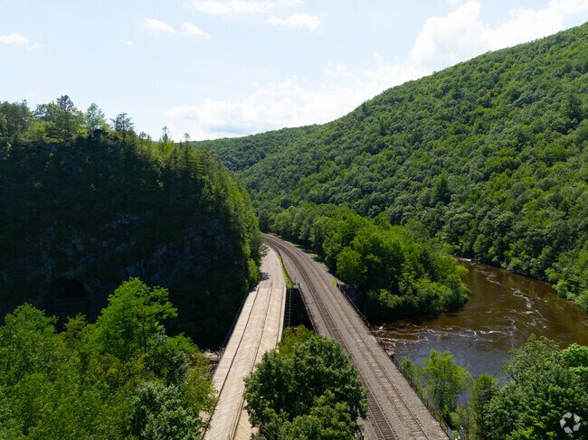The Lehigh Valley Railroad was key to the town's history during the Industrial Revolution.