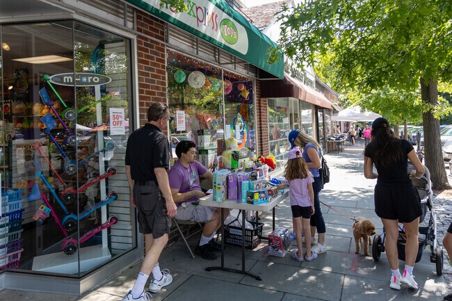 Local toy shops offer their best toys at the Scarsdale Sidewalk Sale in Old Scarsdale..