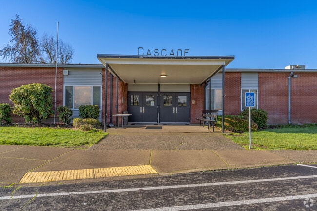 Cascade High School entrance.