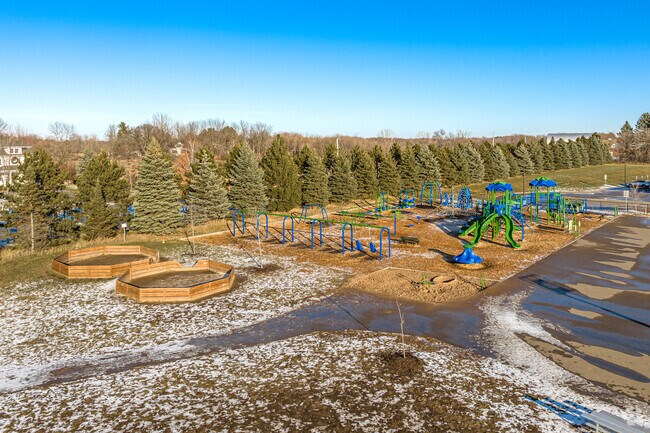 Lakeside Elementary features a large playground.
