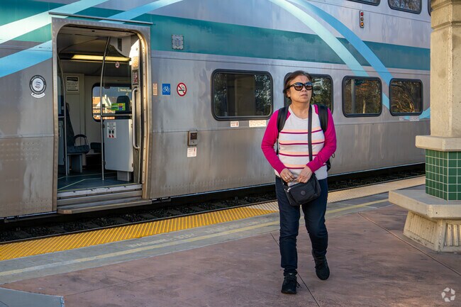 The Metrolink station in Rancho Cucamonga links Rochester commuters across SoCal.