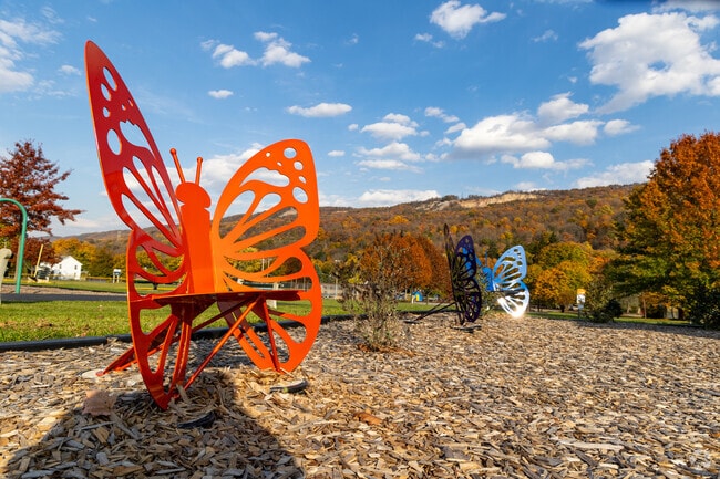 Interactive exhibits like the music garden can be found at Claysburg Area Community Park.
