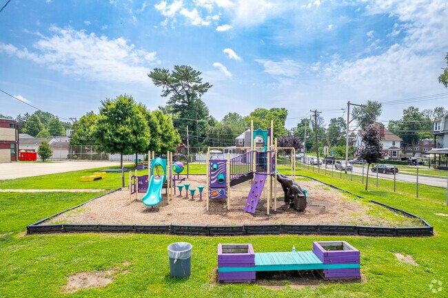 Play on the playground during recess at William B. Evans Elementary School in Yeadon.