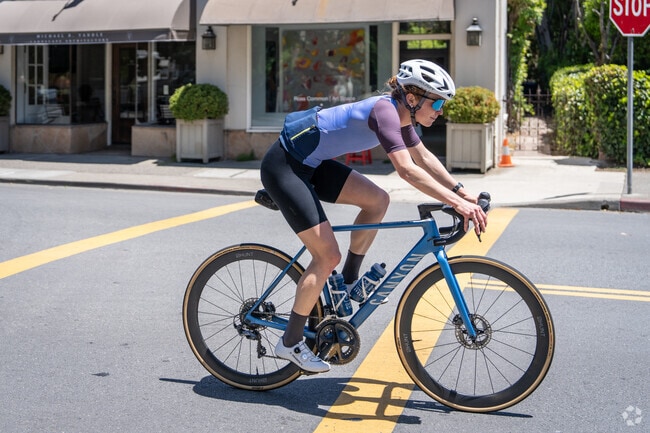 Throughout the day, you can see cyclist racing down main street through downtown Ross.