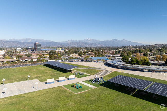 Play yard at Mesa Elementary School in the city of West Covina, Ca.