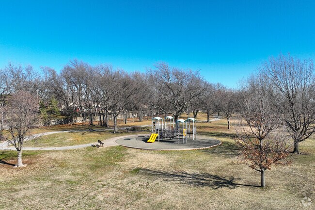 Kids will love the dual slides on the playground at Terrace Park.