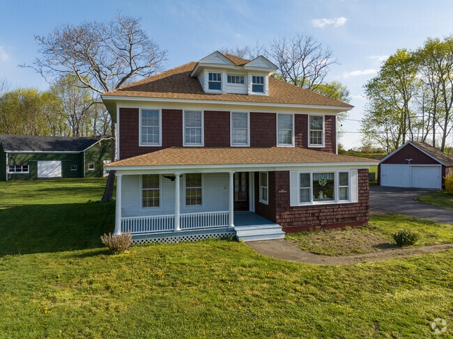 Colonial revival style homes are common to see in Jamesport.