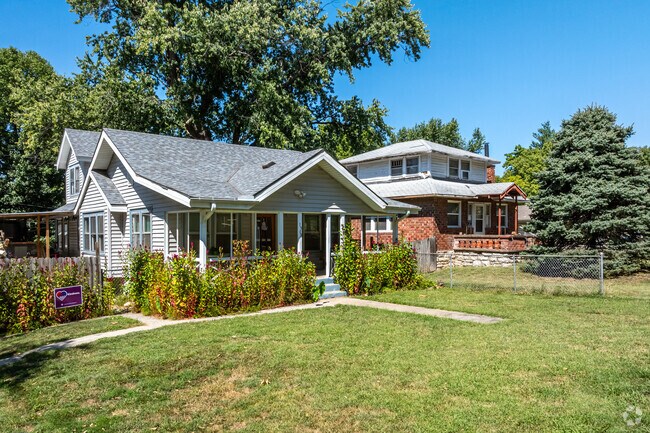 Some homes in Hill Park have large shaded front porches and fenced back yards.