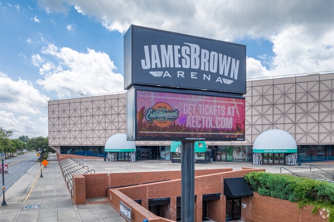 Enjoy a live performace at the James Brown Arena that is a short rode from West End.