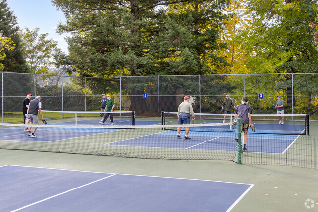 Folks of Wilderville get fit and active at the pickleball courts available year round.