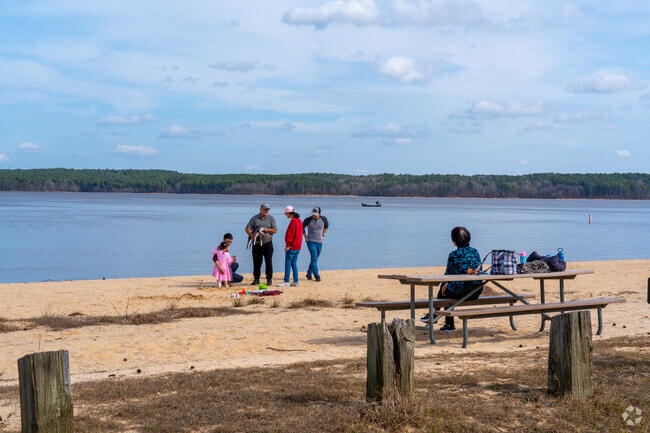 Falls Lake residents relax and enjoy nature at Falls Lake State Park near the Bedford at Falls River neighborhood.