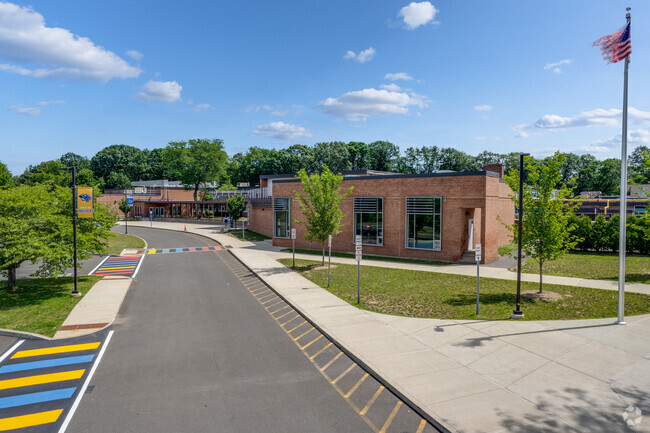 Students enjoy walking around campus at Ponus Ridge Middle School in Norwalk.