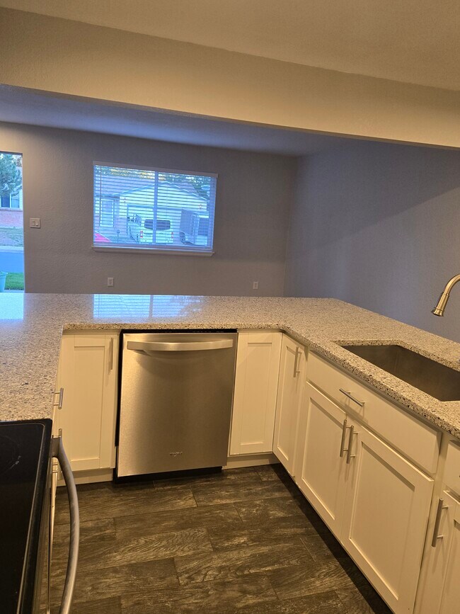 View over countertop to LR