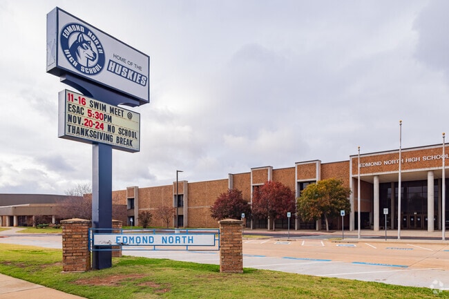 North High School sign welcomes students to the school.