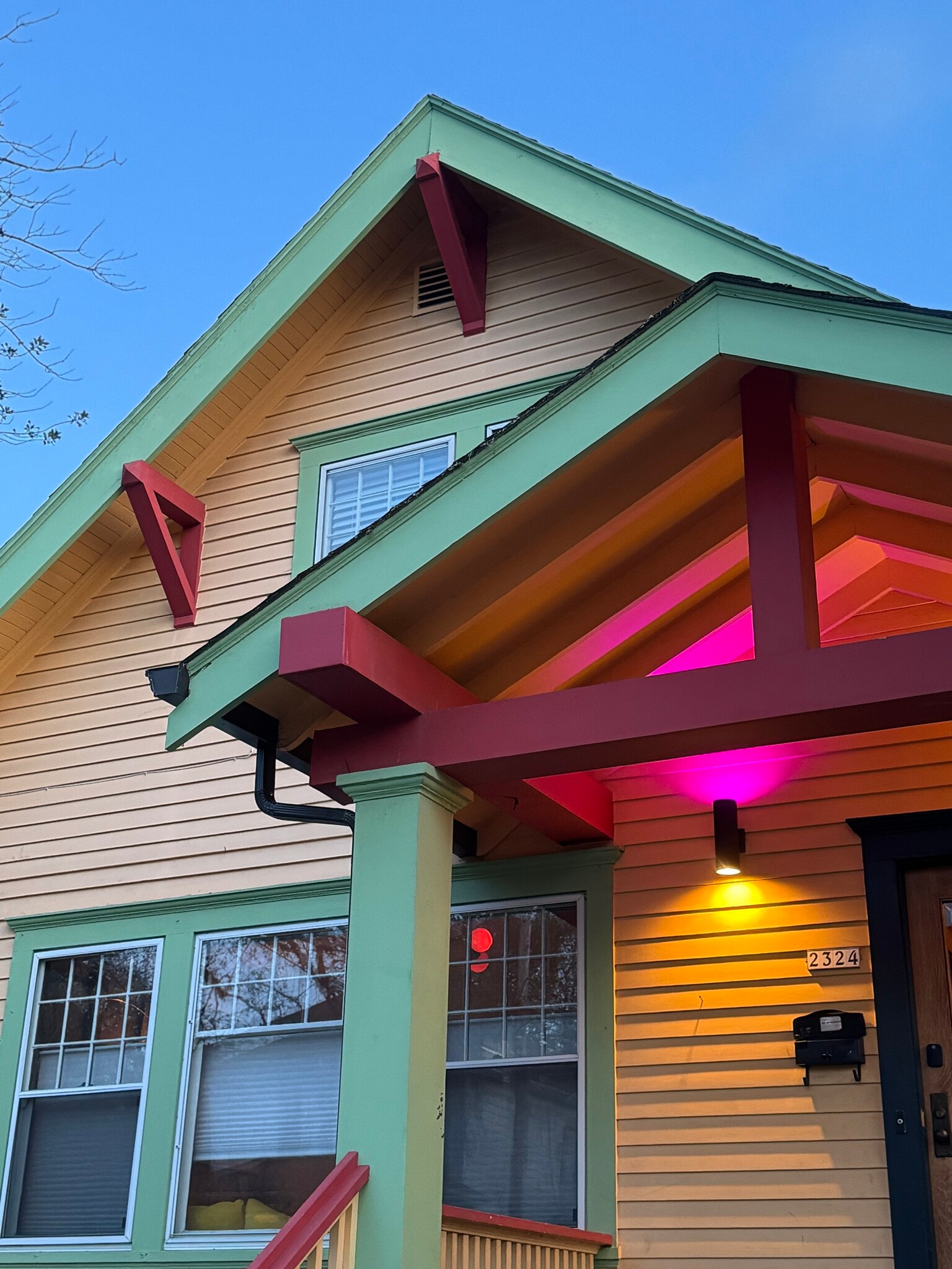 Exterior of house, entrance