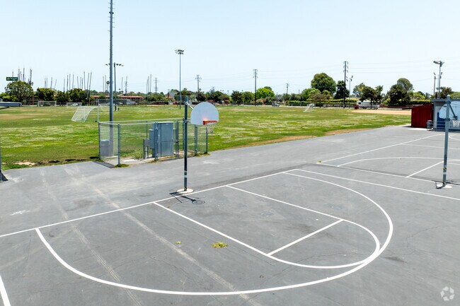 Basketball courts for students at TeWinkle Middle School.
